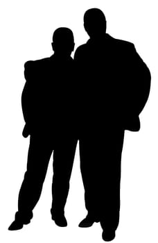 friends silhouette - vector