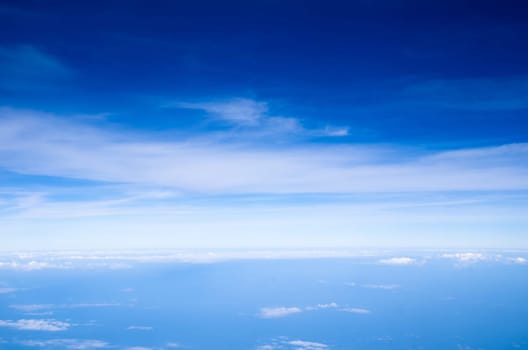 Aerial sky and clouds background