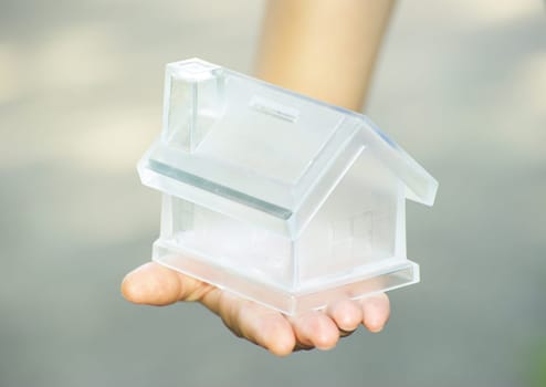 The house in human hand