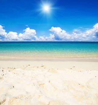 beautiful beach and tropical sea