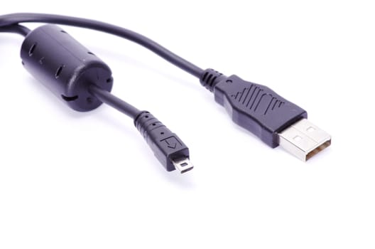 USB cable isolated on white