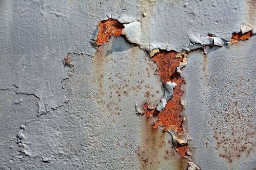 Rust on the surface of metal