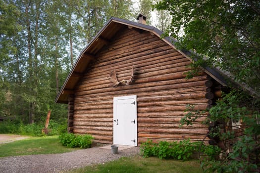 This real working everyday building is made from native materials