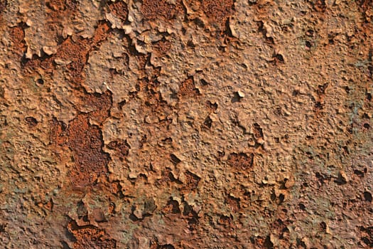 Rust on the surface of metal