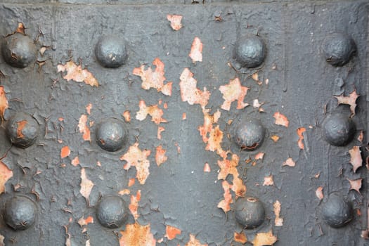 Rust on the steel construction of a bridge