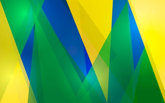 Abstract geometric Brazil flag concept background. Useful for cover, book, website or advertising design. EPS10 vector with transparency organized in layers for easy editing.