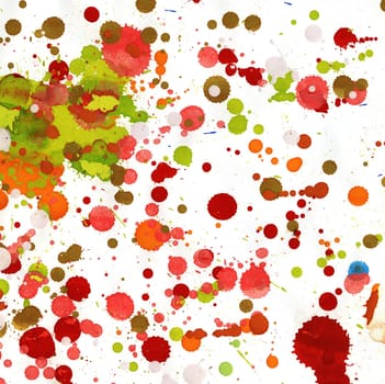 Close up of paper painted used dripping technique
