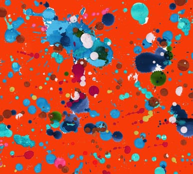 Close up of paper painted used dripping technique