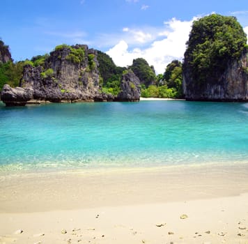 beautiful beach and tropical sea