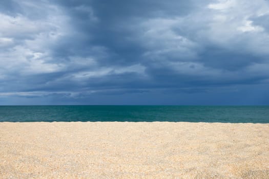 Blue sea and blue sky