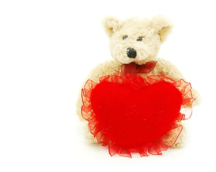 Bear holding on the heart