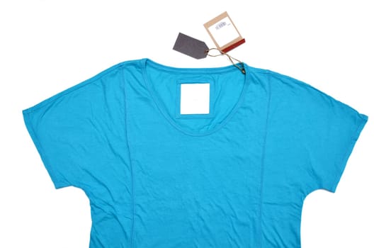 shirt with price tag on white background