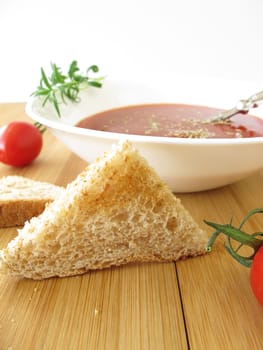 Tomato soup with rosemary