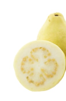 Healthy and organic food concept. Fresh Guava fruit isolated on white background.