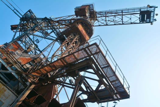 gigantic excavator in the disused ferropolis opencast lignite mine