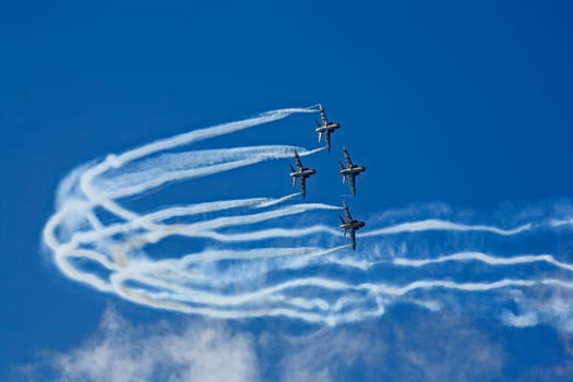 Hawk aeroplane in Air Show Malmi Finland 2009