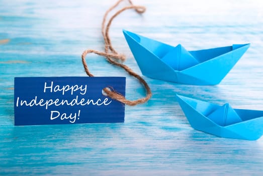 Empty Tag with Copy Space and two Boats in the Background