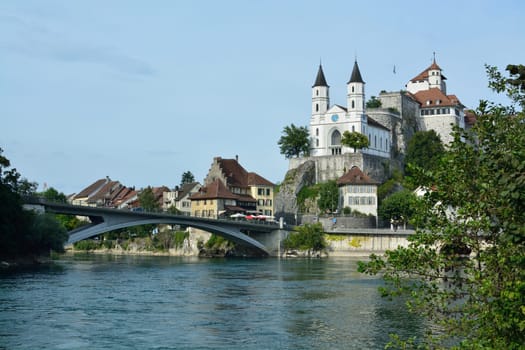 Beautyfull cathedral in the oldtown of Aarburg, Switzerland