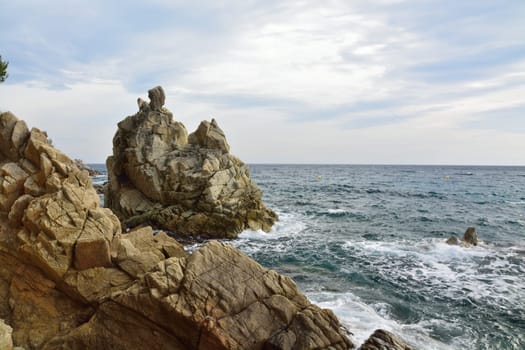 Rock coast on mediterranean sea