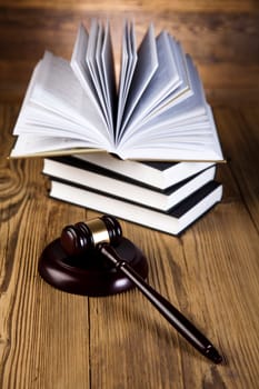 Legal gavel on a law book