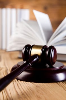 Legal gavel on a law book