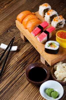 Sushi traditional japanese food