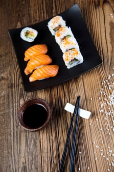 Sushi traditional japanese food