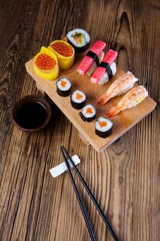 Asia and food on sushi
