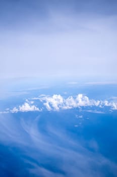 Aerial sky and clouds background