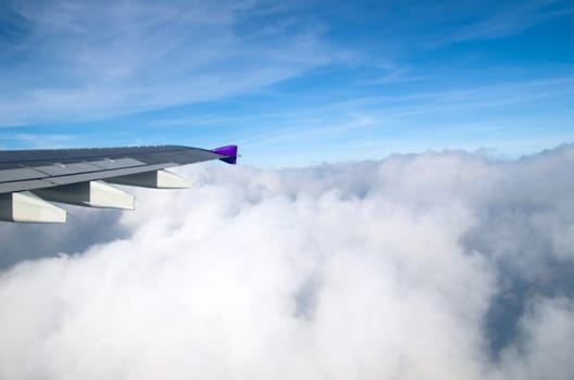 Aerial sky and clouds background