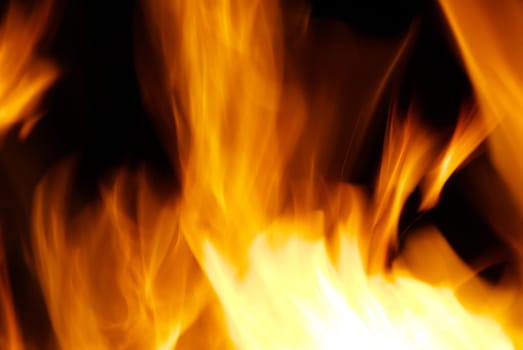 A nice fire in a fire place