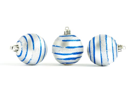 christmas balls  isolated on a white