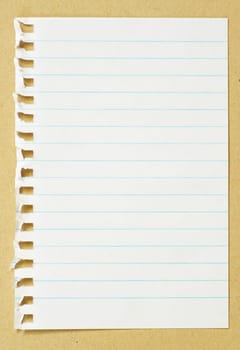 paper on wooden background.  for your message.