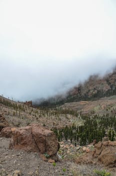 Cloudy Day in El Teide National Park Tenerife Canary Islands Spain