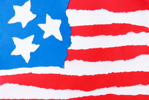 An American Flag made out of Paper, Background