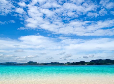 beautiful beach and tropical sea