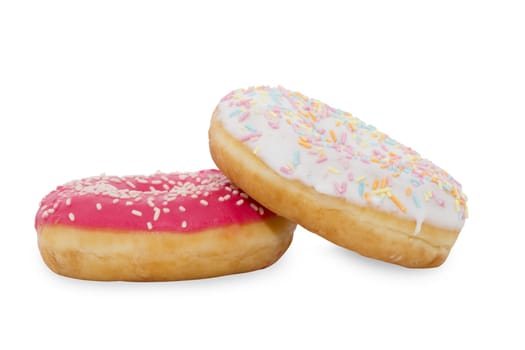 Donuts on a white background