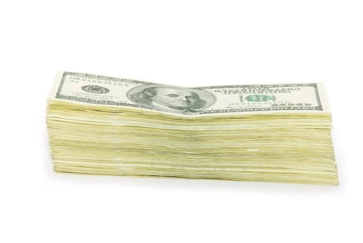 lot of money isolated on white background