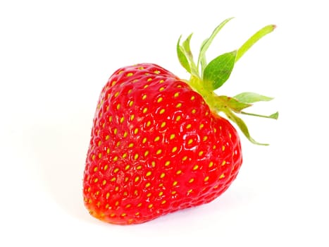 The fresh strawberry isolated on white background