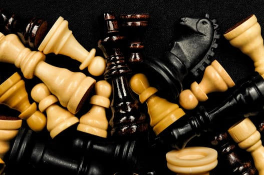 Chess Texture Pattern on a Black Background