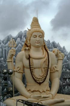 Idol of Lord Shiva sitting in placid mood