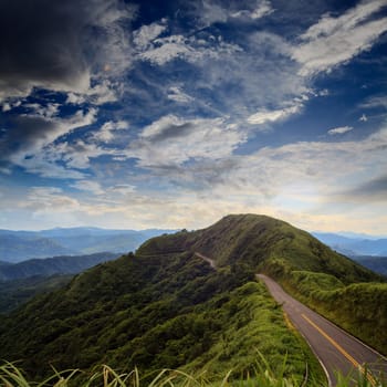 beautiful mountain road with nice sky for adv or others purpose use
