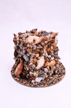 Seashell Decorations Handmade Mini House Made of Shells