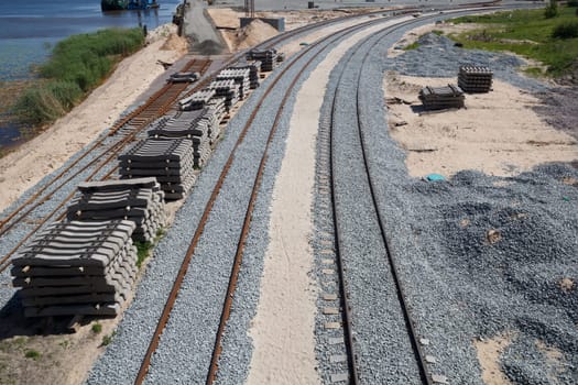 new railway construction to new port terminal