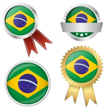 collection of Brasil icons and marketing accessories