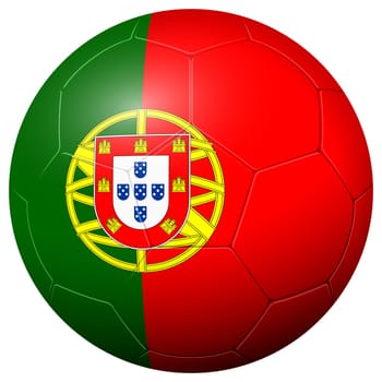 Soccer football with country flag PORTUGAL
