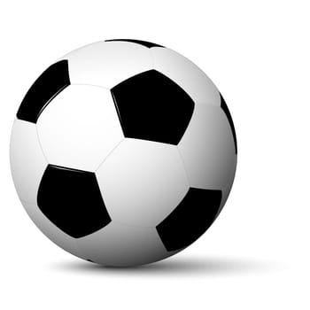 simple soccer ball with shadow