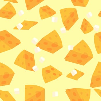 Vector pattern illustration of sliced cheese.