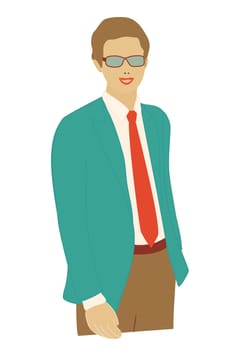 Portrait of an attractive young businessman witn new project.