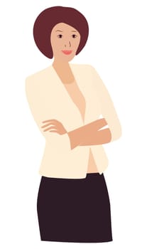 Vector illustration of a successful business lady.